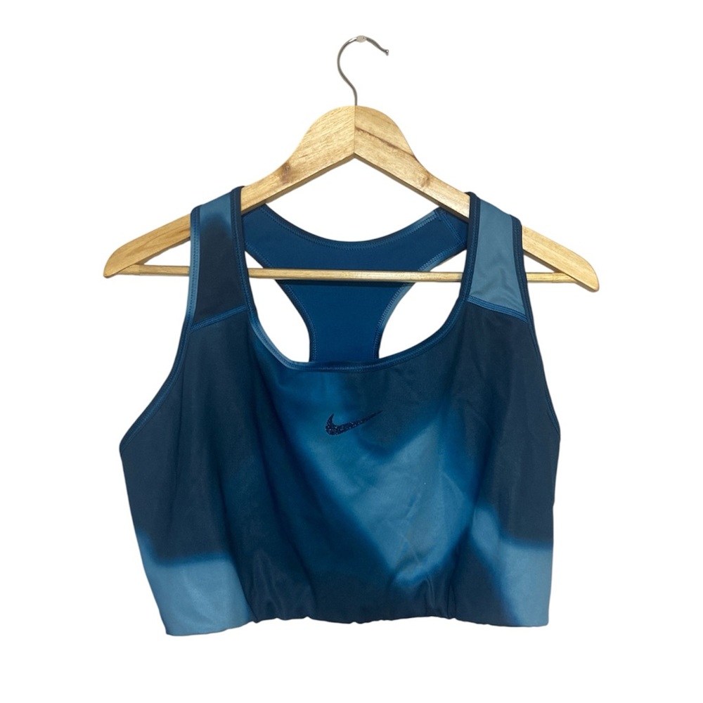 Nike Women’s Dri-Fit Racerback Athletic Workout Sports Bra Aqua Blue Size 3X